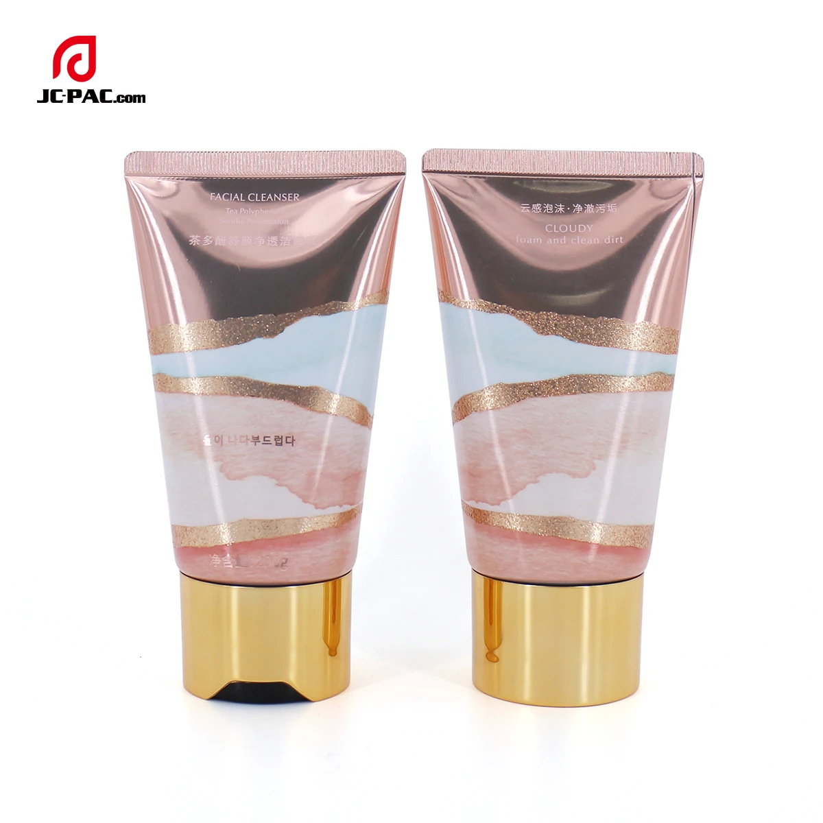 100ml 120ml 150ml Laminated Tube Large Capacity Plastic Packaging Tubes Gloden Shiny Lotion Cosmetics Face Cream Tube Packaging