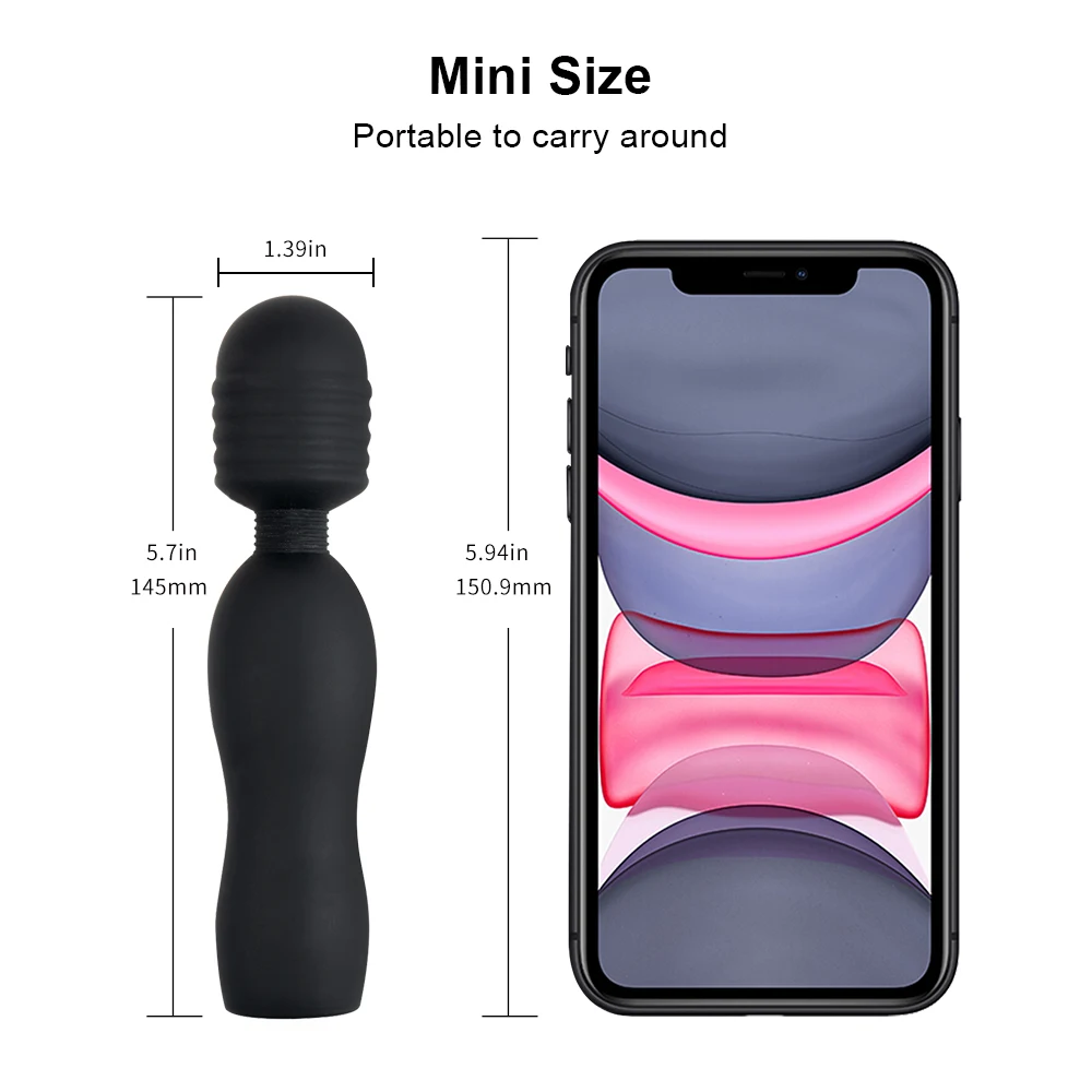 10 speed silicone waterproof rechargeable personal female av mini small magic handheld wand massager vibrador sex toy for women
