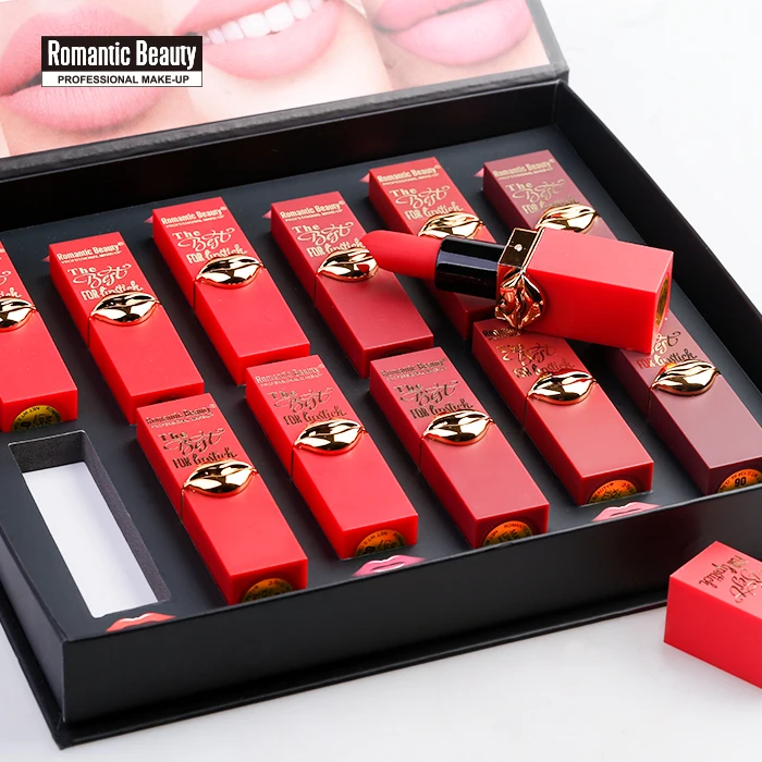 Романтический красота 6 видов цветов Набор матовых помад, макияж, губная помада, Макияж для губ, Длительное Действие, губная помада телесного цвета, макияж, губная помада, Mujer Maquillage