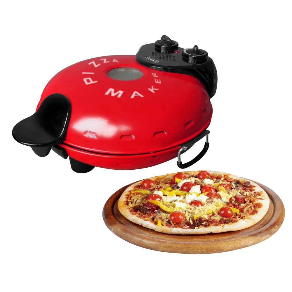 Stone baked pizza maker with view widow on the