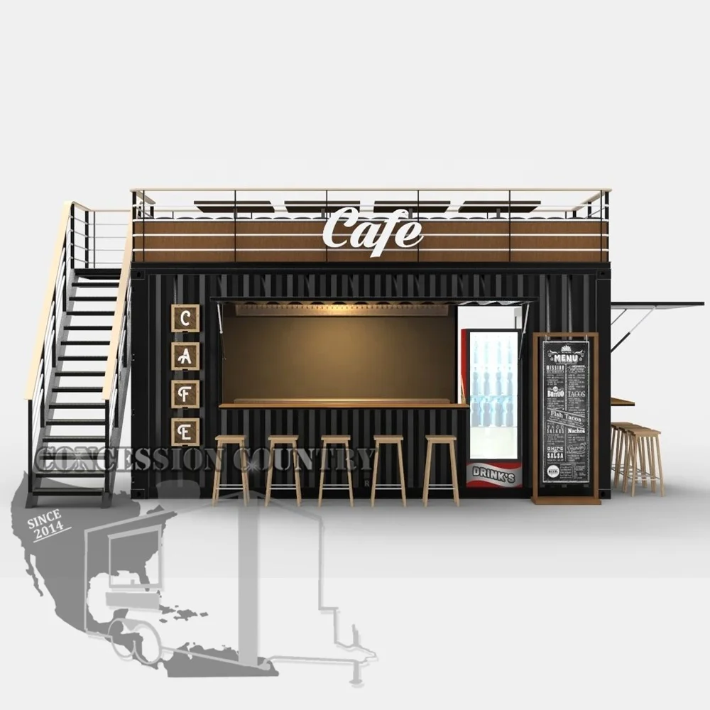 Складной сборный контейнер кофейня расширяемый для ресторана популярный доставки бара кафе с