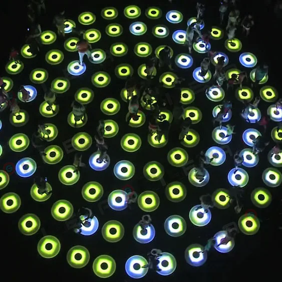 Круглый интерактивный RGB светодиодный сценический светильник 50*50 см танцевальный пол для