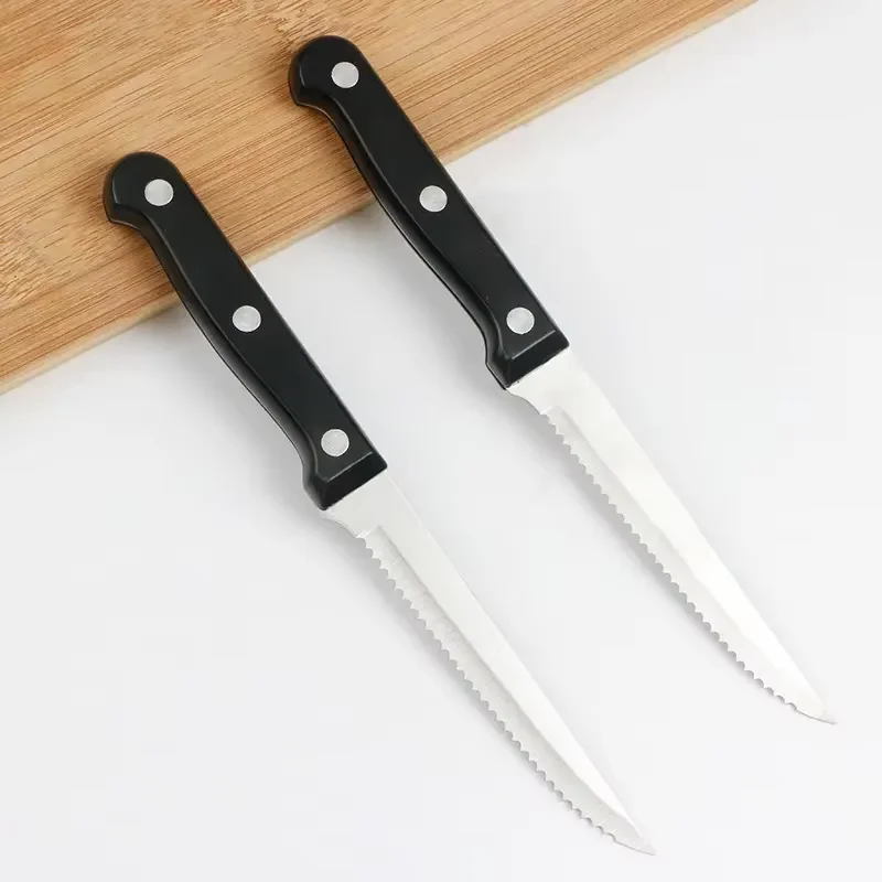 Kitchen Tools Stainless Steel Steak Knife Serrated Steak Knives Set For Cutting Steak