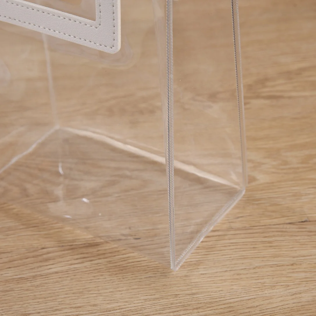 Color Custom Logo Waterproof Clear Plastic Jelly Summer pvc clear tote bag Ladies Transparent PVC waterproof beach bag