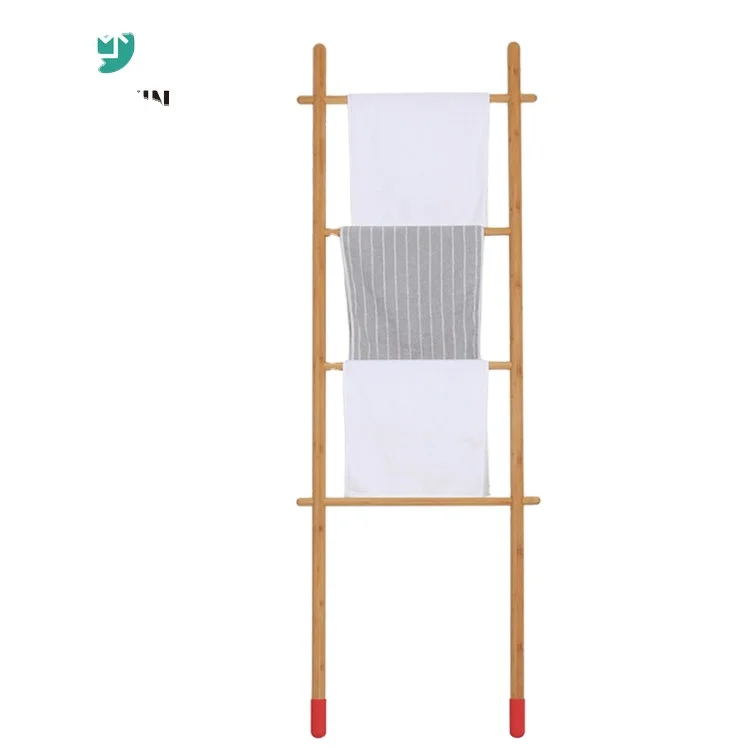 BAMBKIN Bathroom furniture bamboo bath towel rack towel bathroom ladder towel hanger