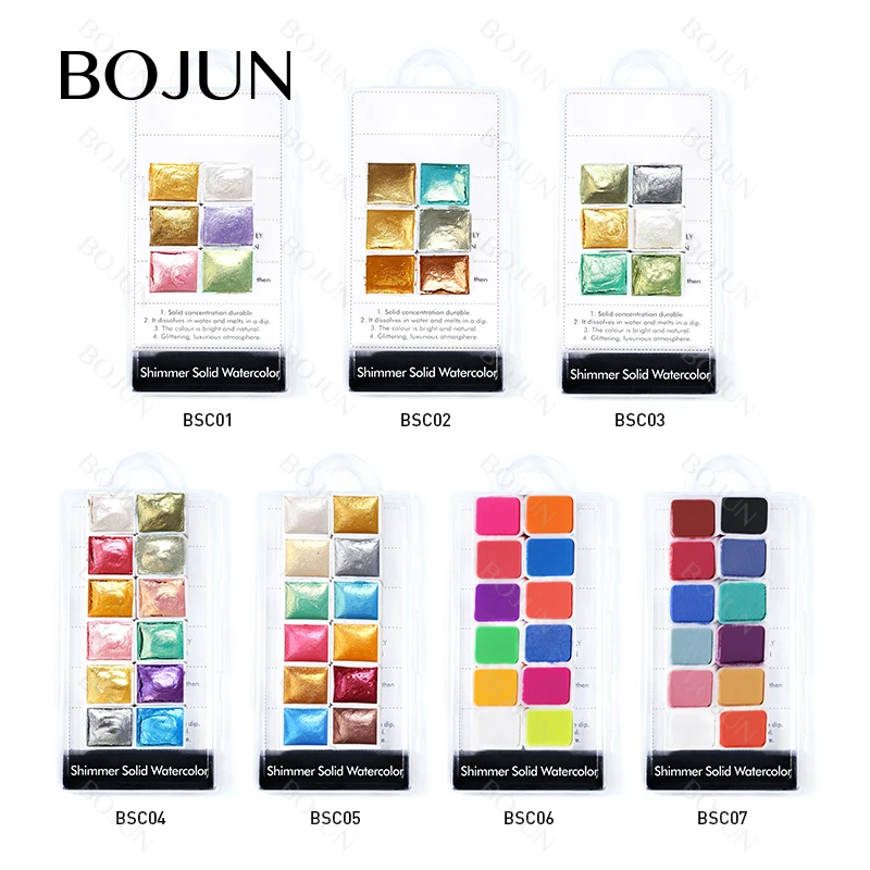 BOJUN 2021 Pearl Watercolors Paint Solid pigment for nail art decoration