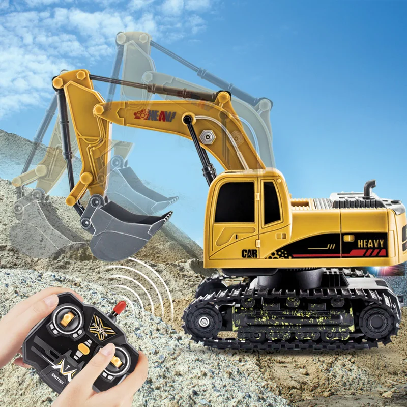  AMAZON горячие Chenghai игрушечный лучшие продажи пульт дистанционного управления excavater строительная техника 5 канала RC экскаватор для