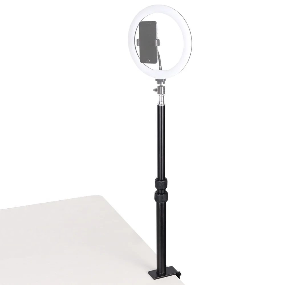 Takenoken Mobile Phone Holders Aluminum Adjustable Desktop Mount C Clamp Light Stand with Rotatable Ball Head for DSLR Camera