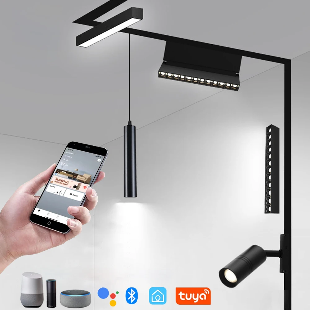 Good Price 48v Magnet Track Light Accessories Linear Magnetic Led 30w Rail Tracklight Led