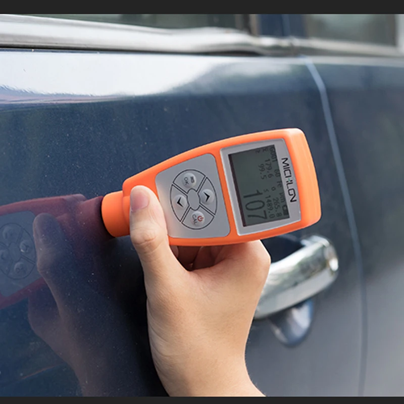 Цифровой измеритель толщины покрытия, 1 микрон/0-1500, автомобильный измеритель толщины пленки, краски, FE/NFE