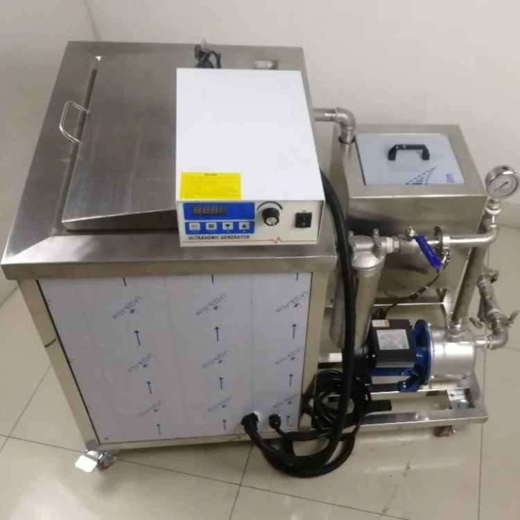 88L Industrial ultrasonic cleaner bath with oil filter degreasing  system for engine parts cleaning