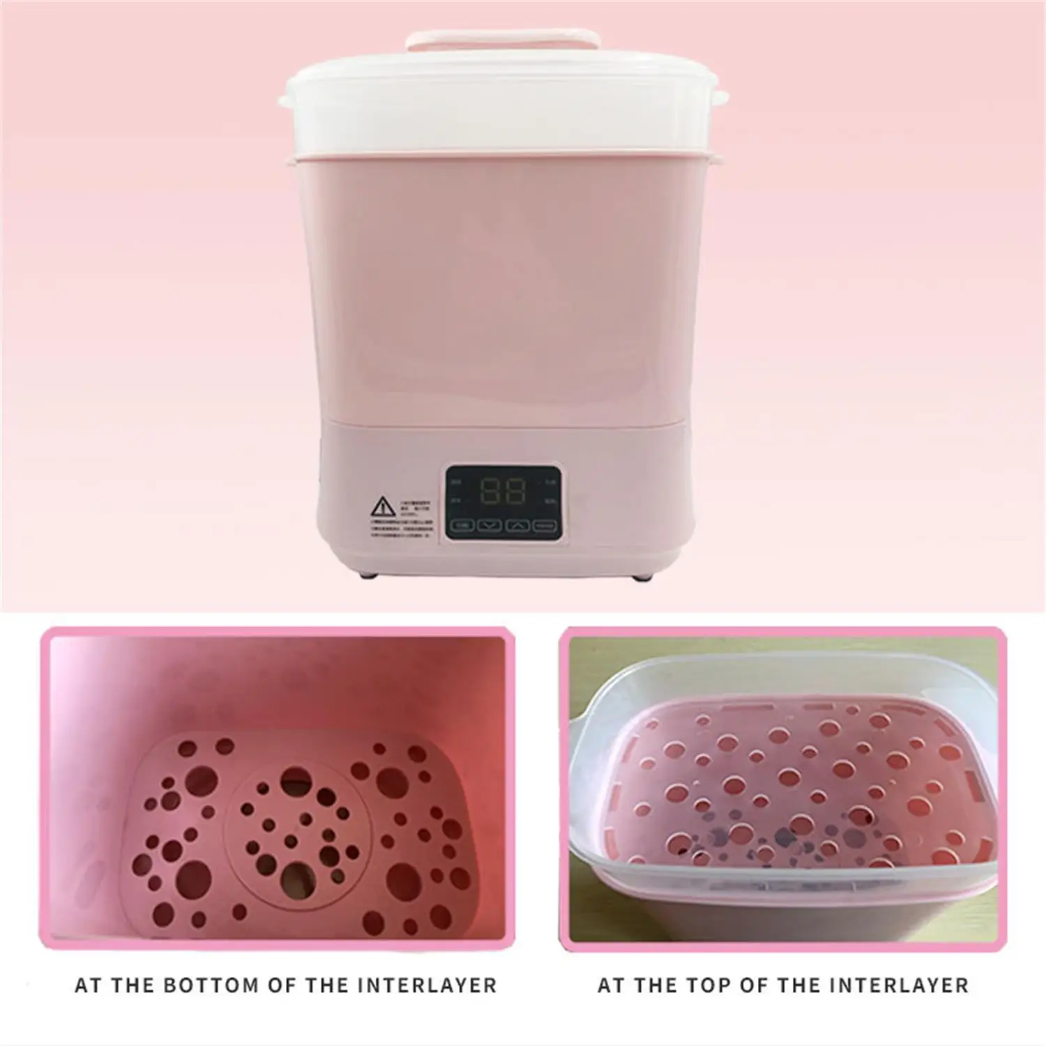 Digital Milk Bottle Steriliser Baby Bottle Warmer Big Capacity Baby Bottle Sterilizers And Dryer