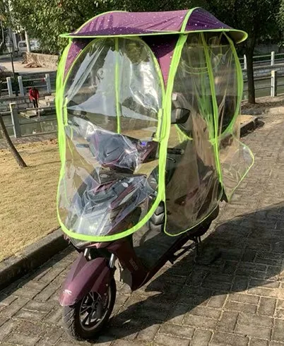Electric bike umbrella full covered outdoor motorcycle umbrella electric scooter umbrella for rain