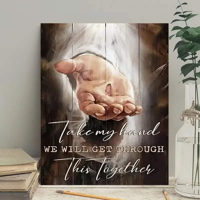 Unframed Canvas Painting Jesus Painting The Hand Of God Jesus Poster Canvas Home Decor For Bedroom Living Room Perfect Gift