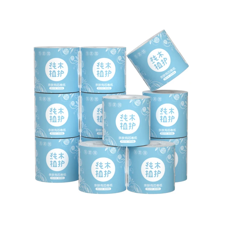 Factory Price High Standard Eco-Friendly Comfortable 4 Ply White Tissue Toilet Paper Roll