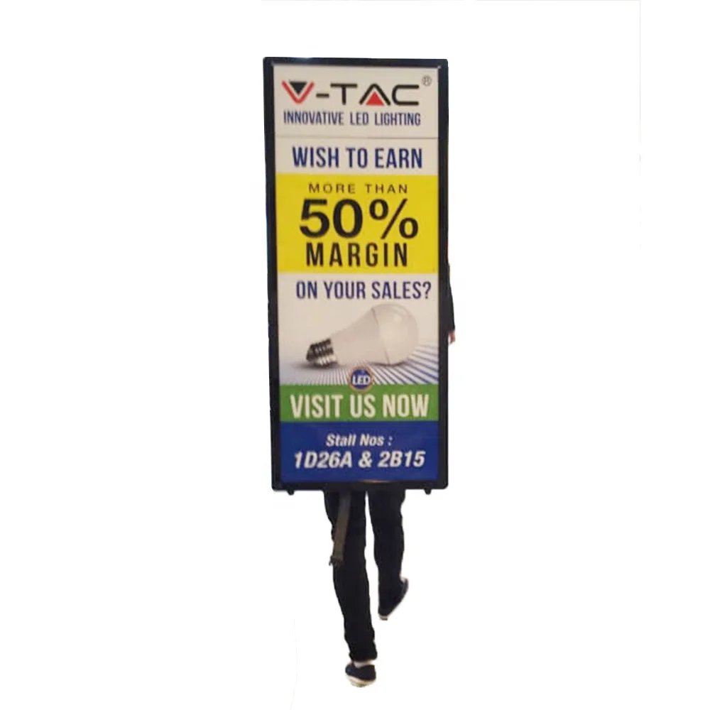 Портативный Led наружная мода реклама Billboard человека прогулки цифровой вывеска