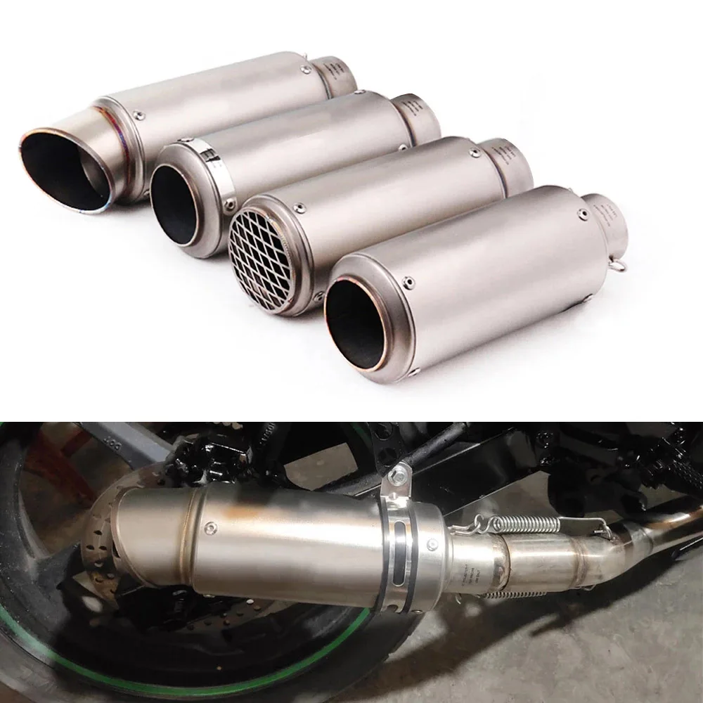 Motorcycle Exhaust Muffler systems Fiber For Laser mark S1000R 150 Most Motorcycle 51-60mm Universal Motorcycle pipe
