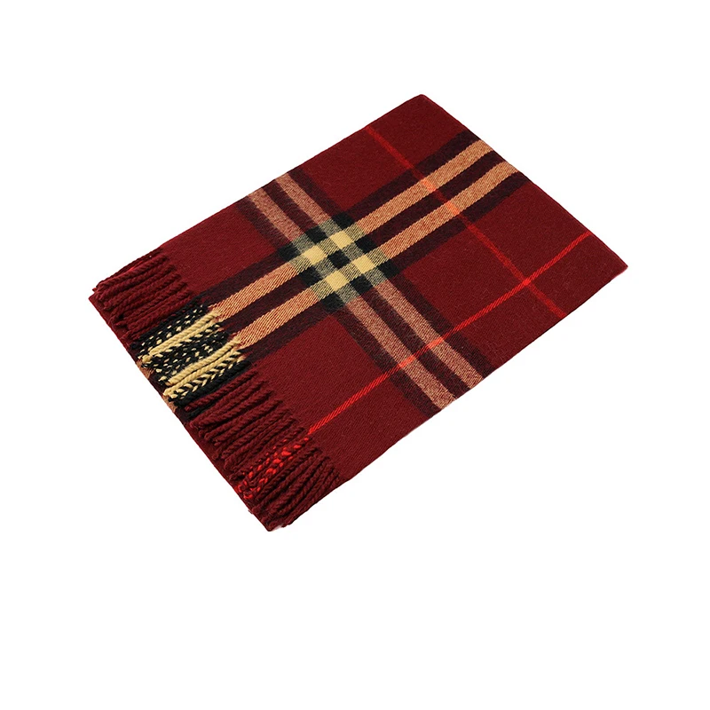 Осенне-зимний новый шарф для мужчин и женщин имитация кашемира клетчатый женская теплая шаль