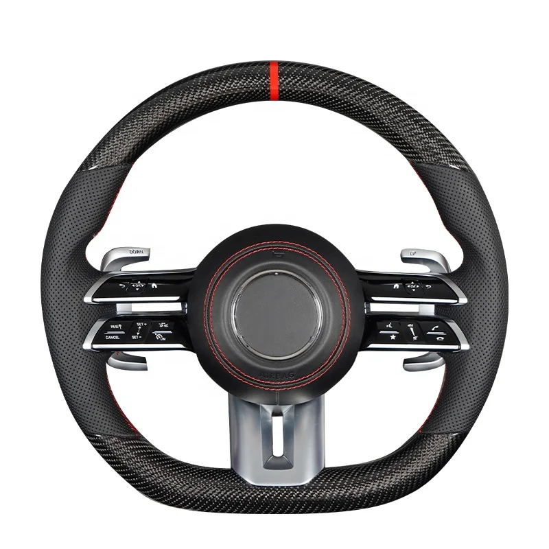 C217 W211 W212 W221 W222 S63 C63 GLA45 C43 SLC для Mercedes-Benz AMG W204 W205 CLA GLA 45 Class Руль из углеродного волокна