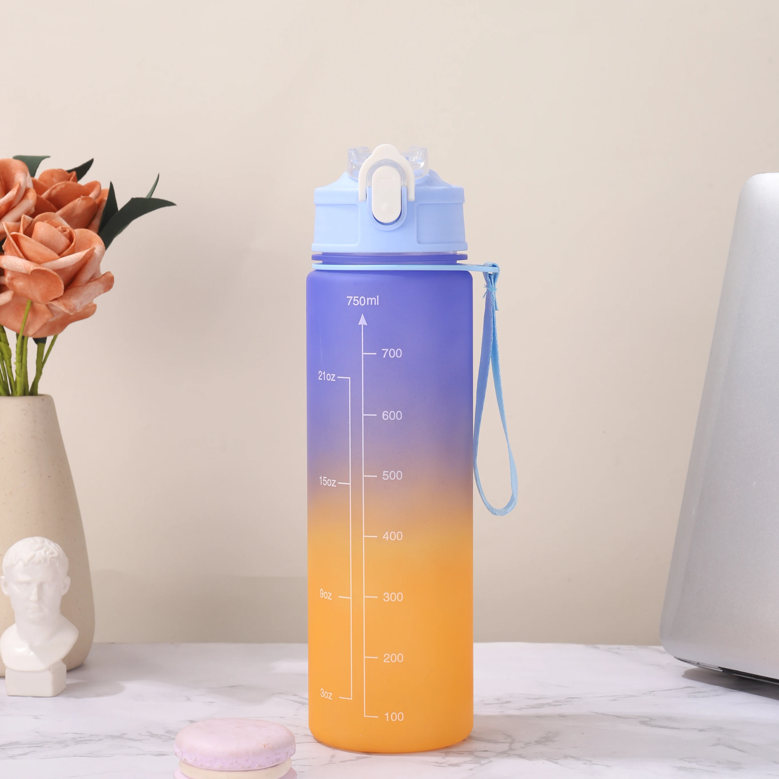 High Quality Custom Logo Children Cute Diy Funny 750ml 1000ml Plastic Water Bottle And Stickers Set