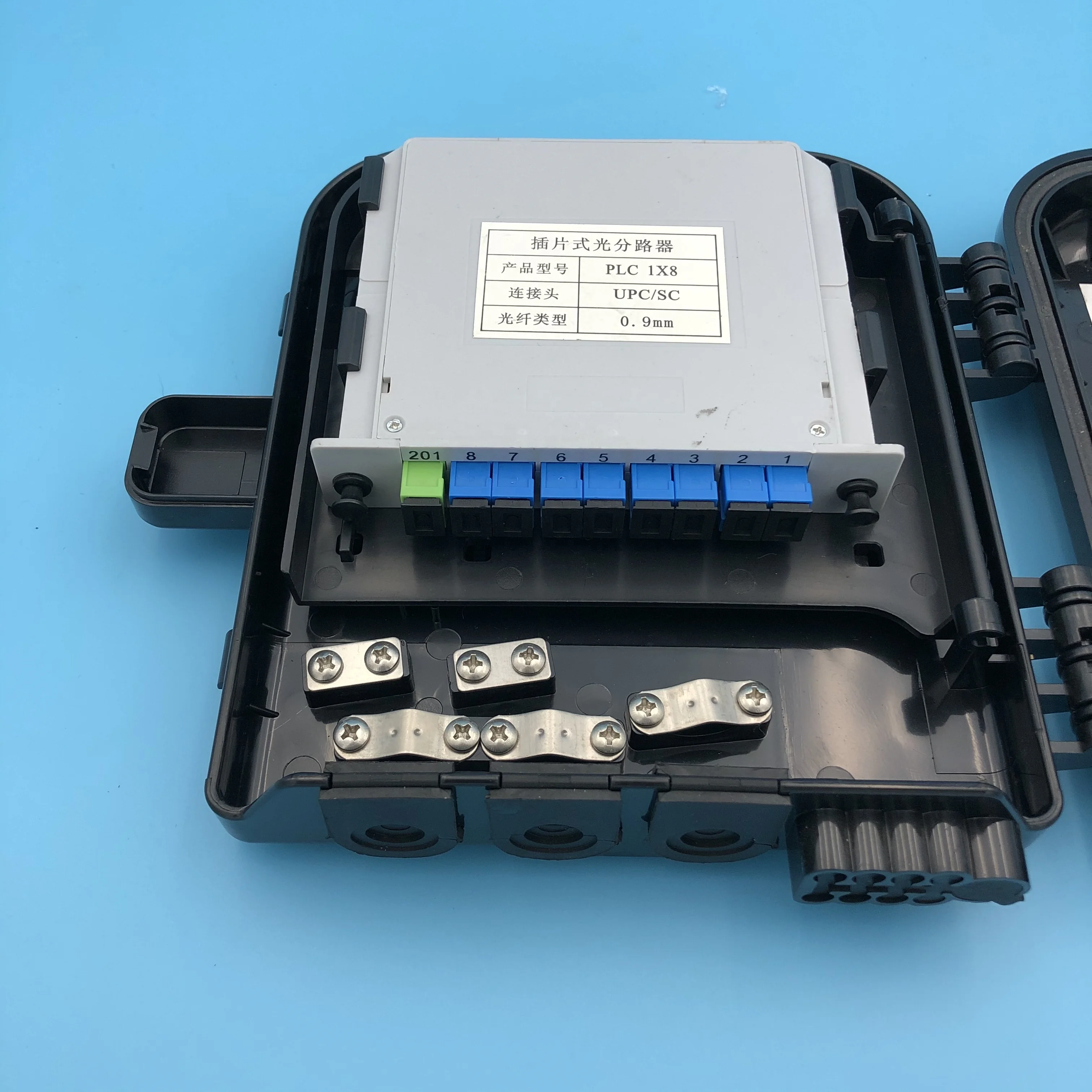 
FTTH outdoor fiber optic 8 port waterproof distribution box termination Ftth black 