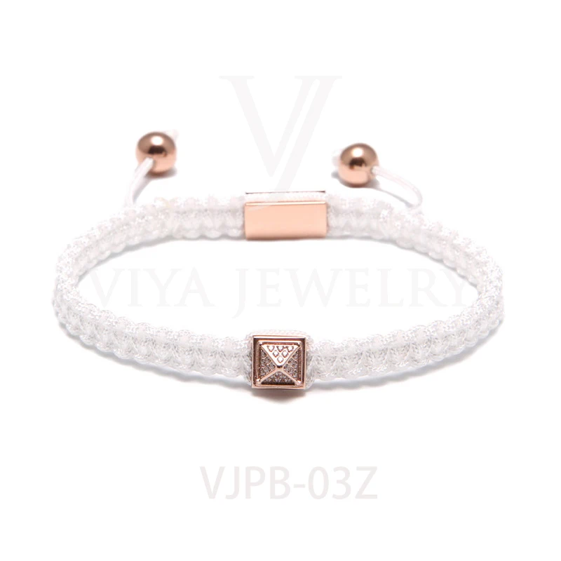 
Luxury gold men bracelet stainless steel beads bracelet macrame red rope bracelet 