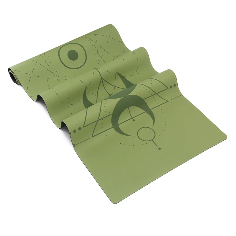 Custom Designs Embossed Logo Polyurethane Exercise Yoga Mat Ultra-grippy Eco Black PU Yoga Mats Manufacturer