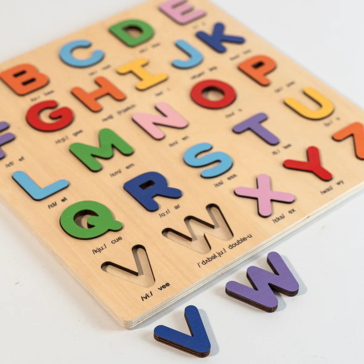 Wooden Alphabet English Letters Jigsaw Puzzle Children Kids Education