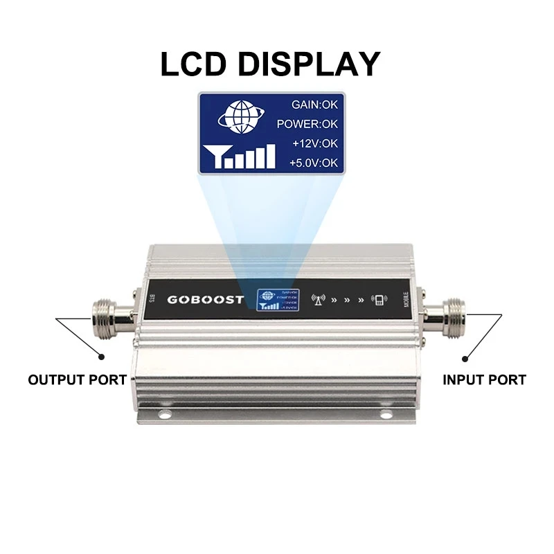 DCS 1800 B3 4g Signal Booster Cell Phone Repeater 3g WCDNA 2100 Mhz B1 Amplifier Yagi Whip Antenna With 10 Meter Cable