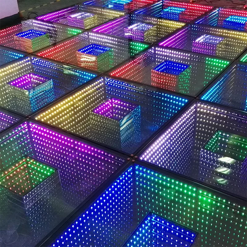 MITUSHOW Led Dance Floor Wedding Portable 3D Interactive Dance Floor Light
