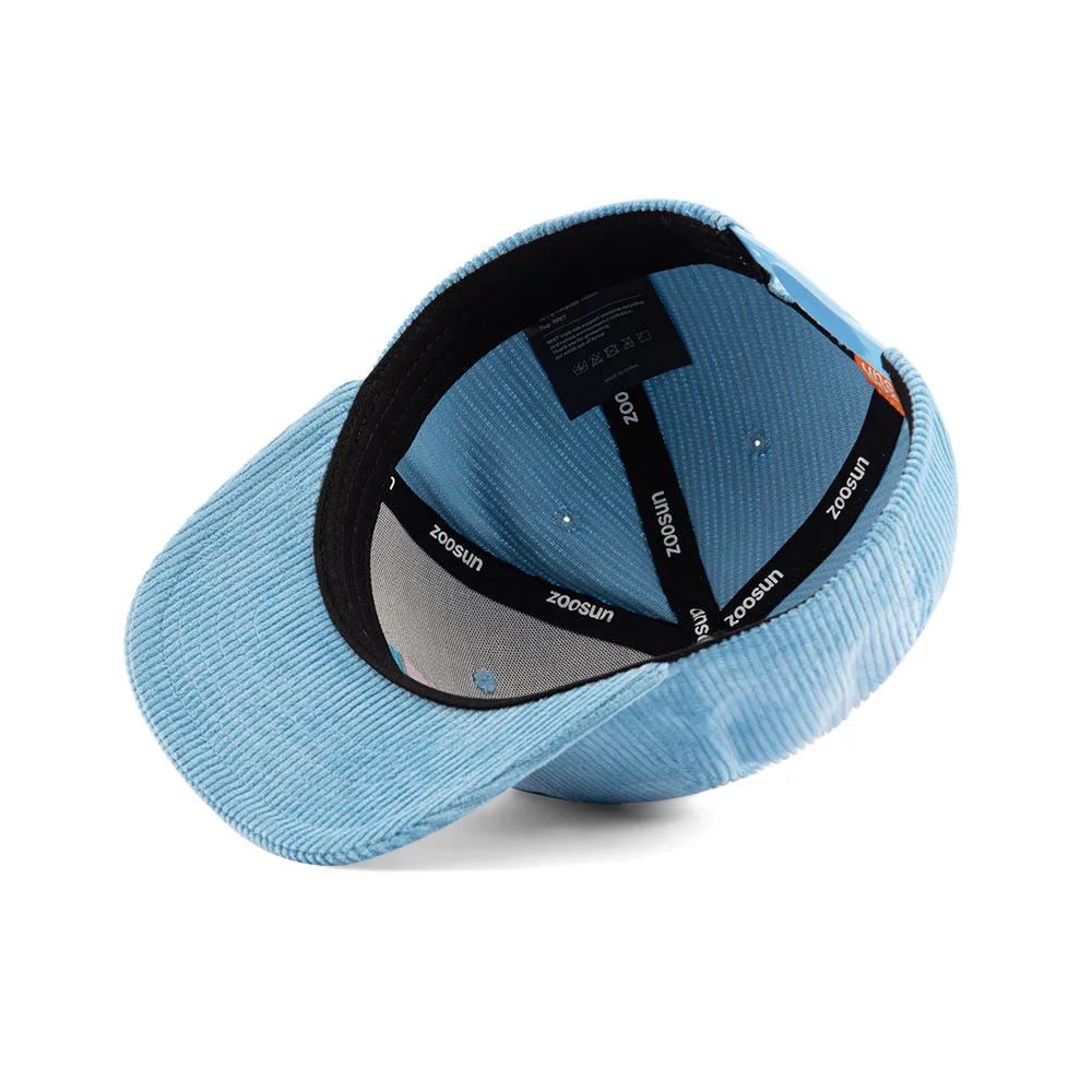 2024 New Fashion 5 Panel Unisex Embroidered Snapback Cap Corduroy Fabric Adjustable Size Premium Flat Bill Snapback Hats