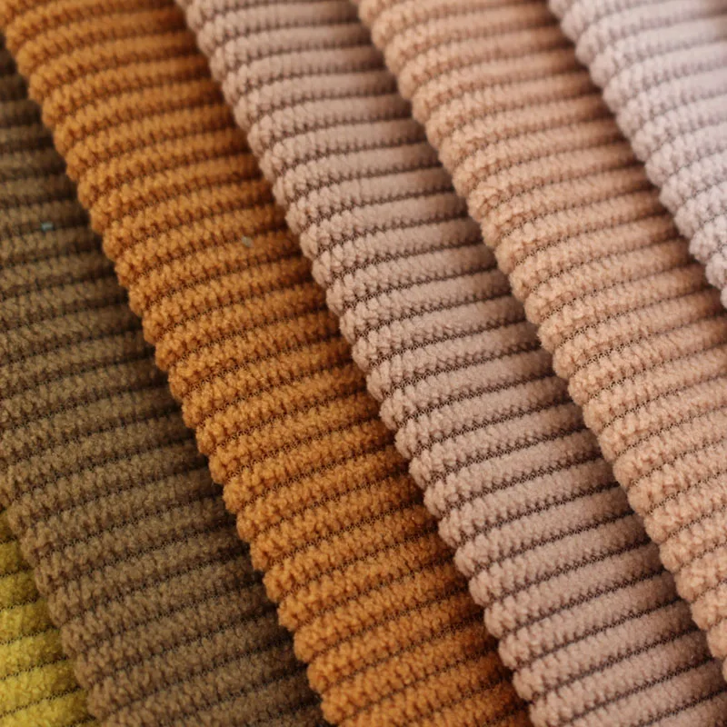 Fashion style 100% Polyester corduroy fabrics garment fabric corduroy fabric for garment