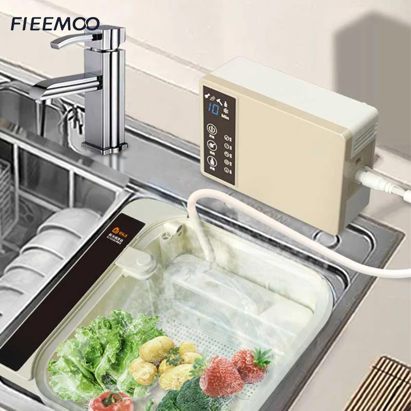 Q7-400W Deep cleaning ultrasonic wave tabletop dishwasher fruit and vegetable purifier cleaner with touch control panel