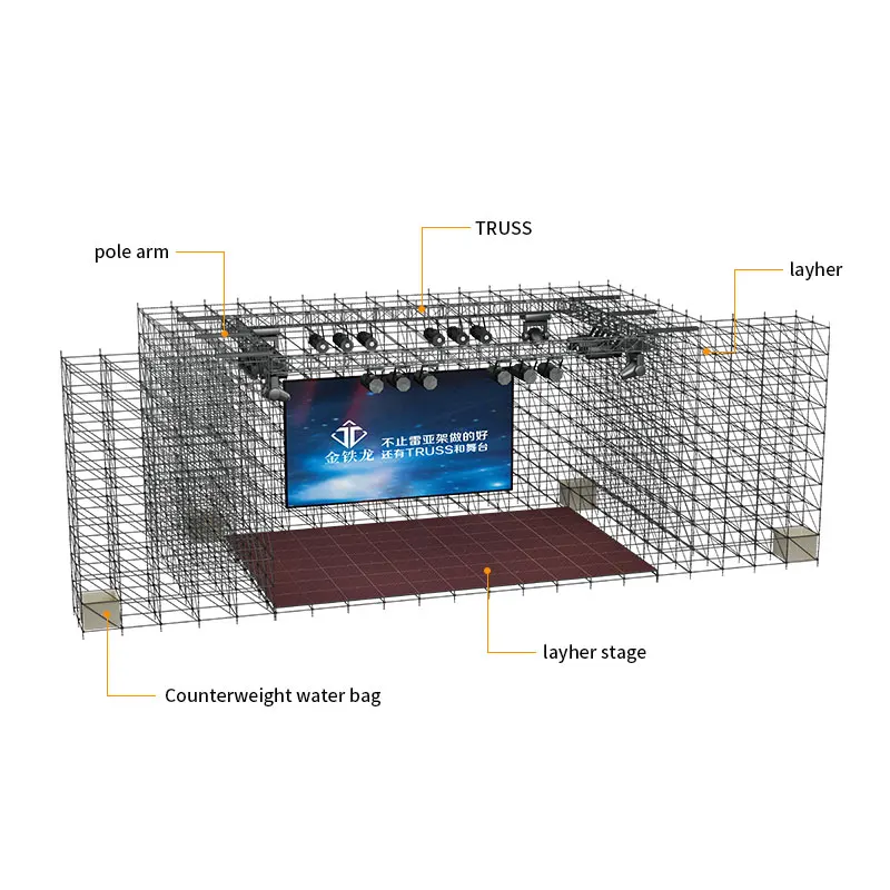 Aluminum frame sound shelf stage truss manufacturers outdoor activities auto show frame