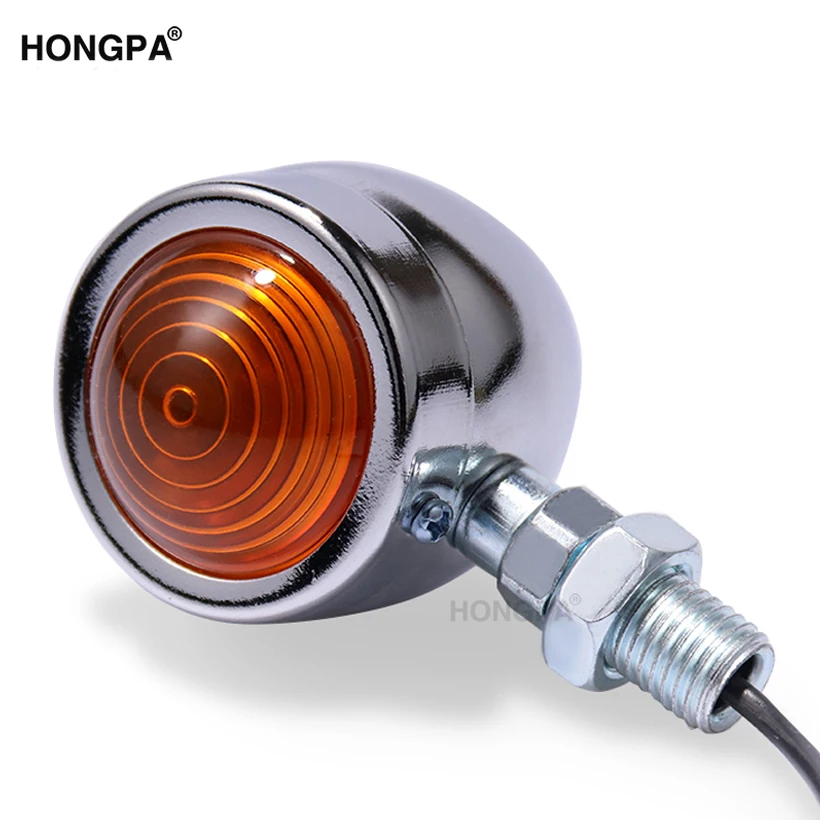 One pair Motorcycle LED Turn Signal Light for Cruiser Bobber Sportster Cafe Racer Universal 12V Retro Indicator Pointer