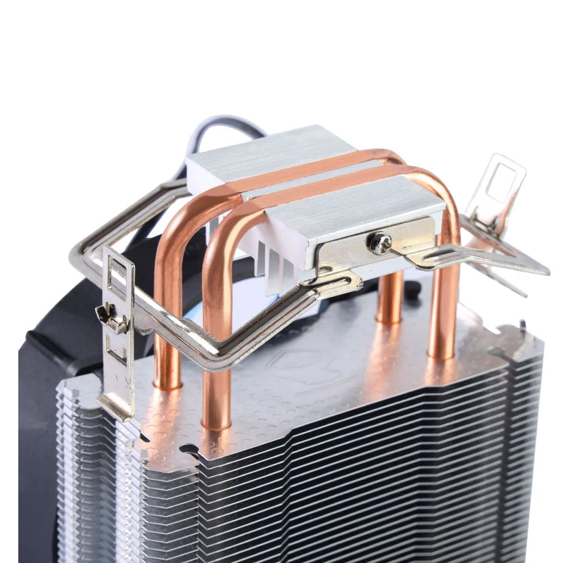 Drop Shipping Heat Sink Cpu Cooler with Two Heat Pipes Argb Cooling Fan Box Computer Case Copper & Aluminum Heatpipe 1 Pcs 120mm