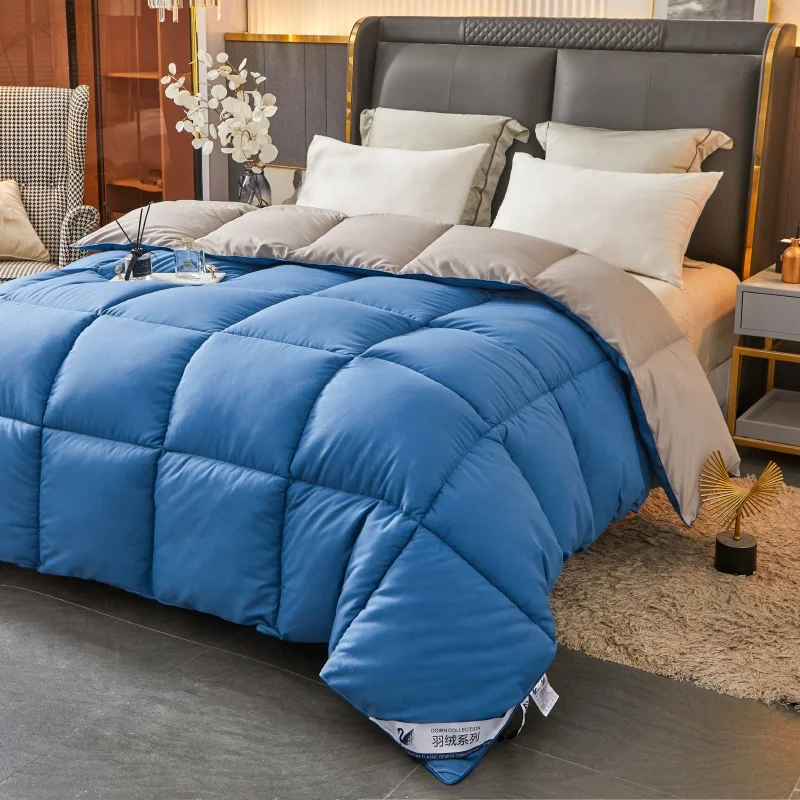 Wholesale Hotel White Fat Comforter Feather Fabric Alternative Quilt Bed Comforter Super Soft Polyester Fiber Bedding Duvet