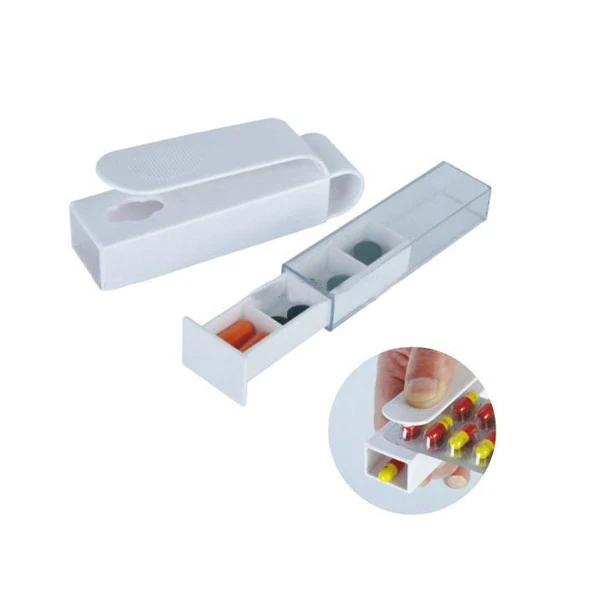 4-Case Square PP Plastic Pill Storage Cases Convenient and Secure Drug Storage Solution