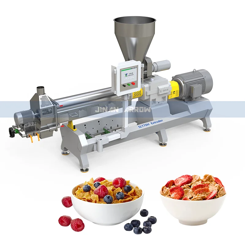 Puff Snack Extruder Chip Tortilla Machine Corn Flakes Coco Cereal Extruder Machine
