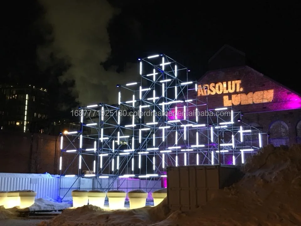 360 градусов 3D rgb Пиксельная трубка dmx Светодиодная для клубных