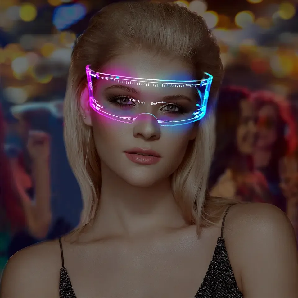 Hot Sale Plastic Led Party Glasses Light-Up Toys Neon for Kids Adults Glow in the Dark LED