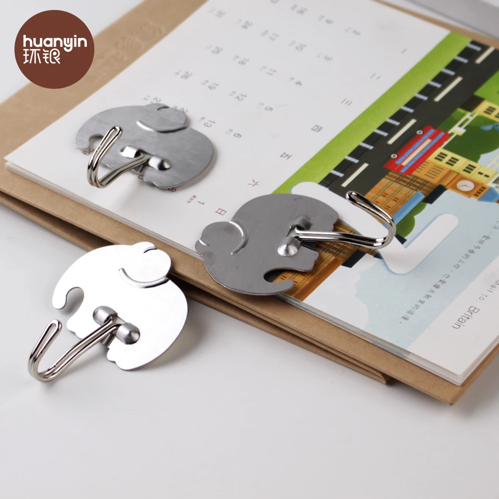 Elephant garment stainless steel wall mounted coat hook rack