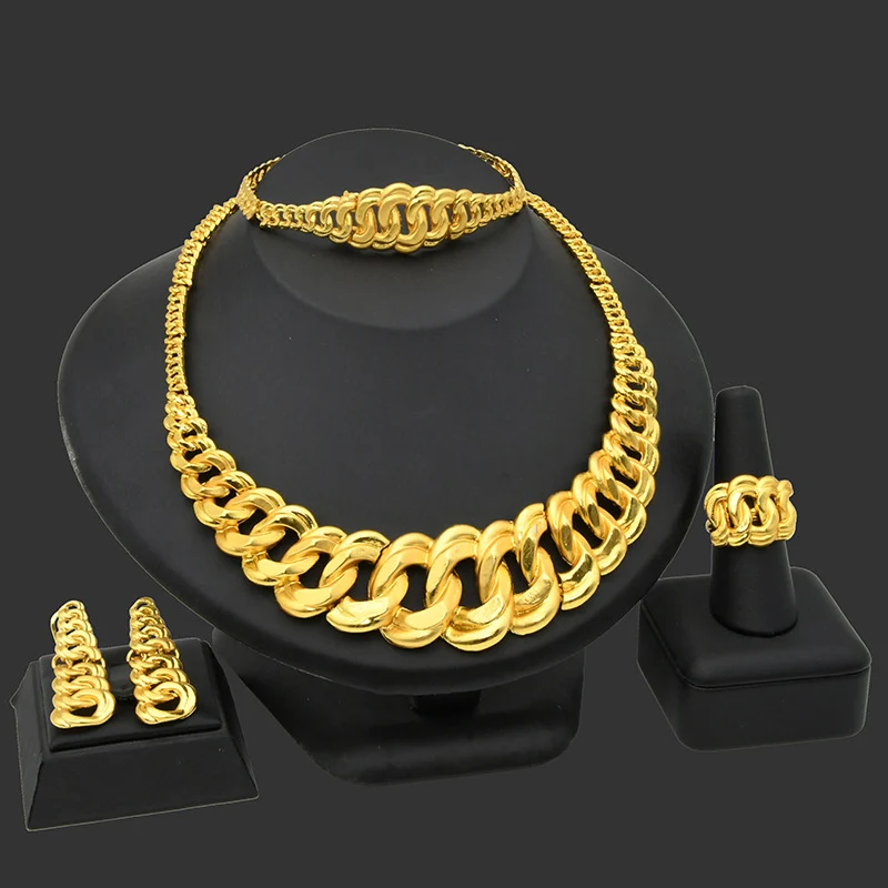 African Necklace Sets For Women Luxury Designer Jewelry Pakistani Necklaces Afghan Bracelets Fashion Earrings Jewelry Sets