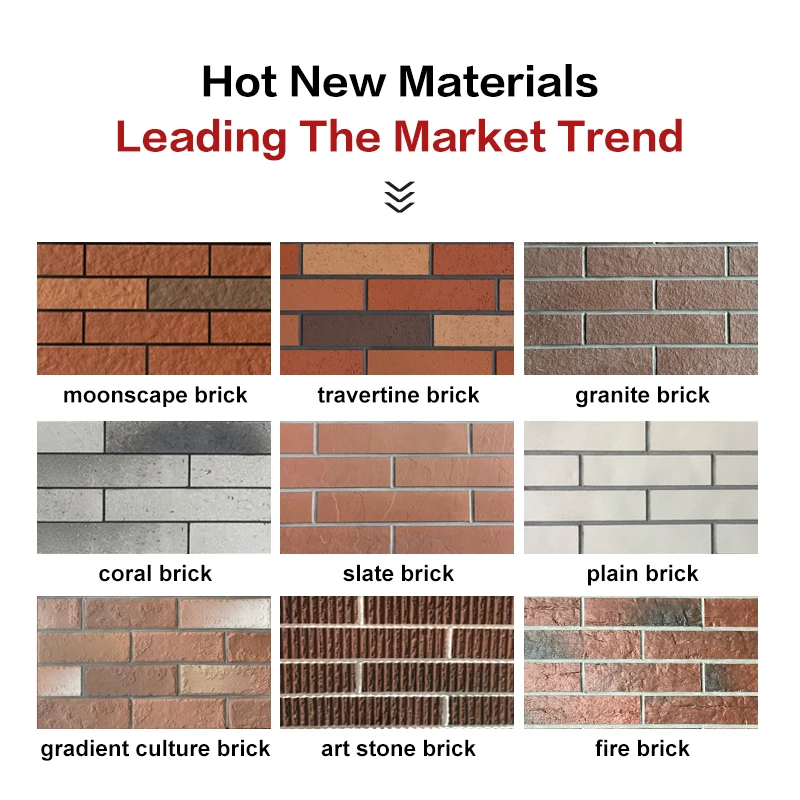 Easy install thin light weight flexible stone brick look wall tile for wall cladding soft stone wall panel brick tile
