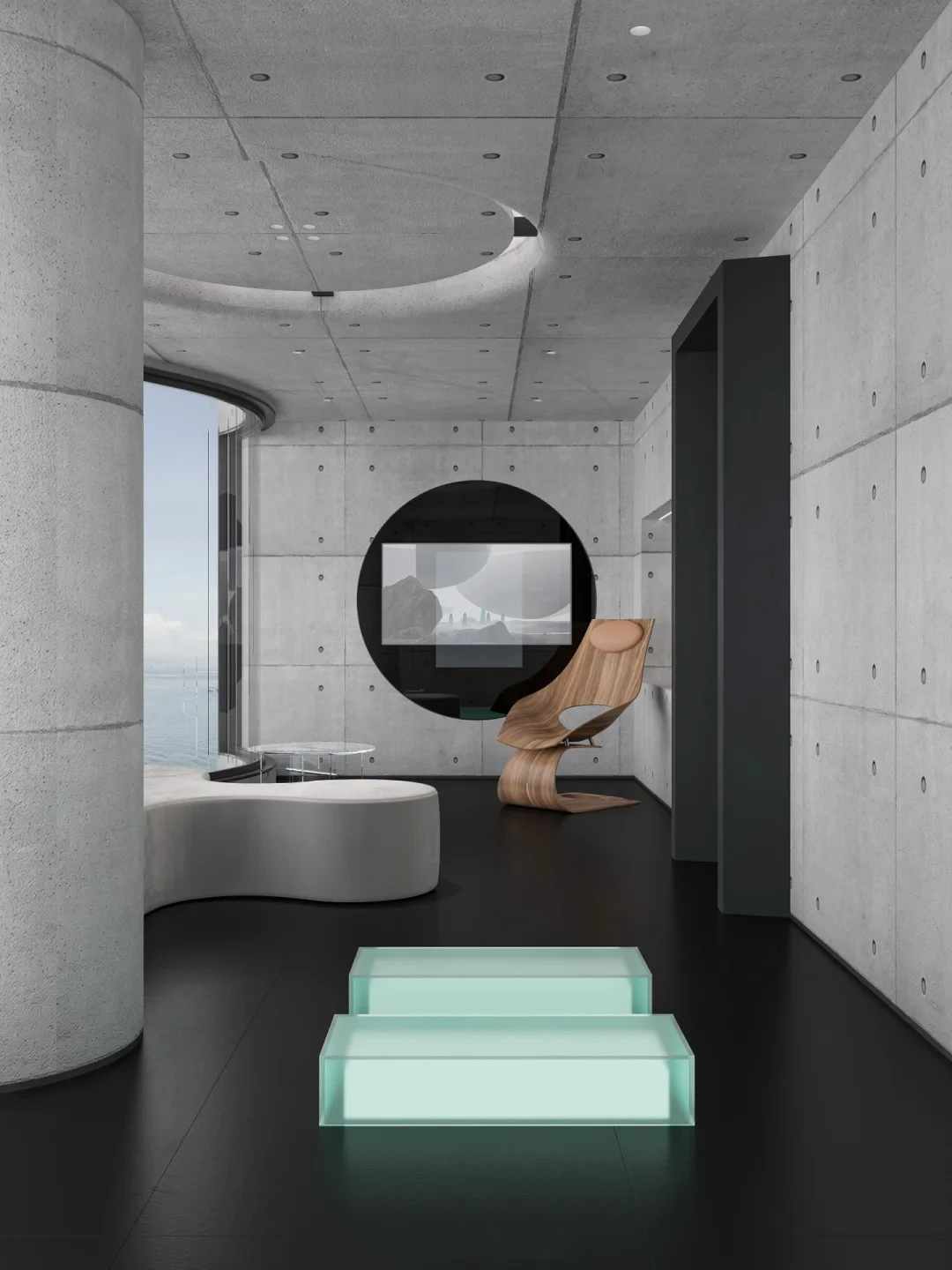 Large decorative hole design for wall, indoor and outdoor three-dimensional, modern and simple, plain concrete cement panels