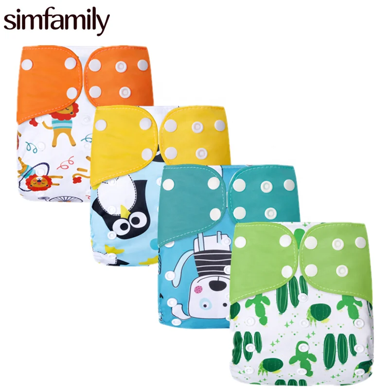 
Simfamily High Quality Customized Style Baby Reusable Suede Diaper Unisex Wholesale Baby Cloth Diapers 