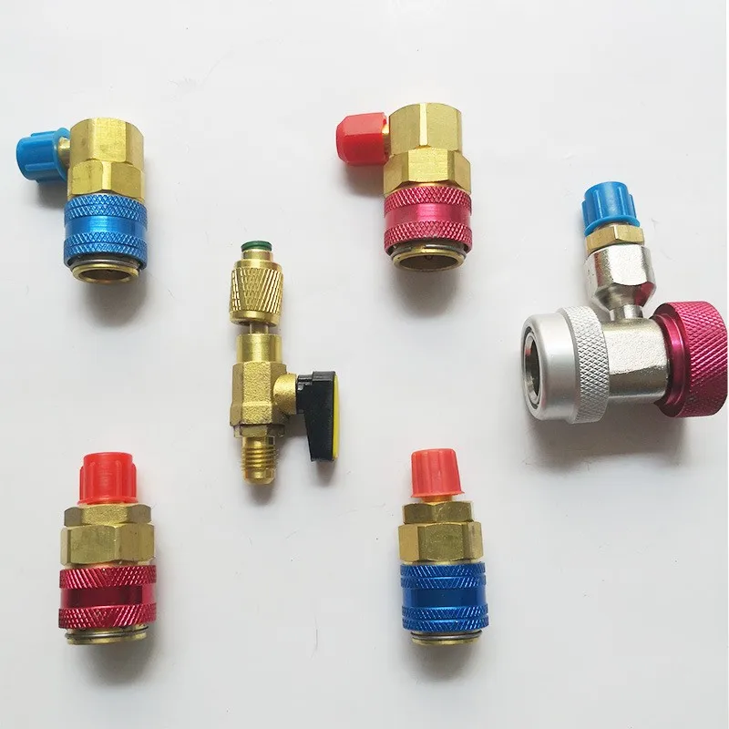Factory price R134A Auto Air Conditioning Fluoridation Quick Connector Swivels for Fluoride Addition Quick Conversion Tool