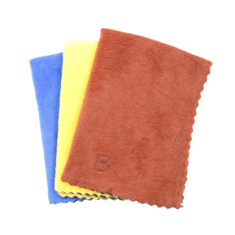 Custom Orange Pink Blue White Sublimation Double Sided Microfiber Auto Clean Polishing Towel