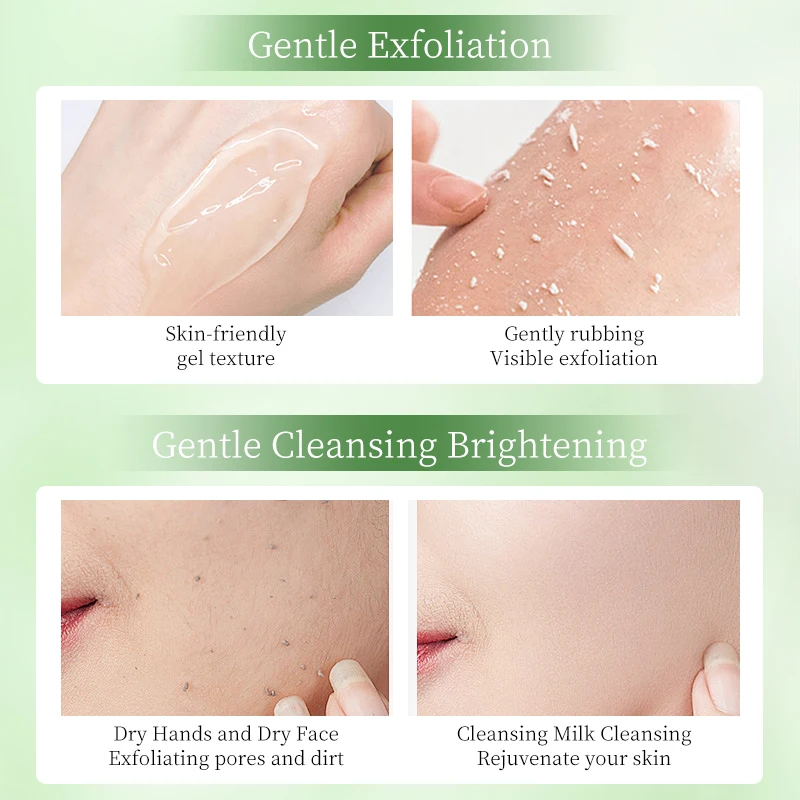 Aloe Vera Exfoliating Peeling Gel Dead Skin Removing Deep Cleansing Gentle Exfoliation 100g MOOYAM Face Exfoliating Peeling Gel