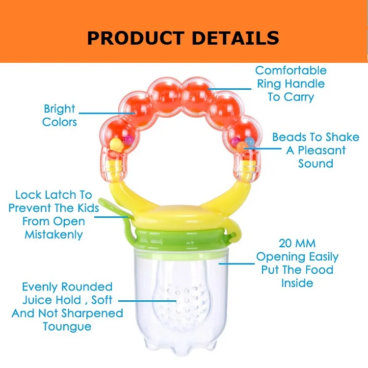 New Hand-Bell Design Fresh Vegetable Fruit Feeder Pacifier Baby Food Feeder